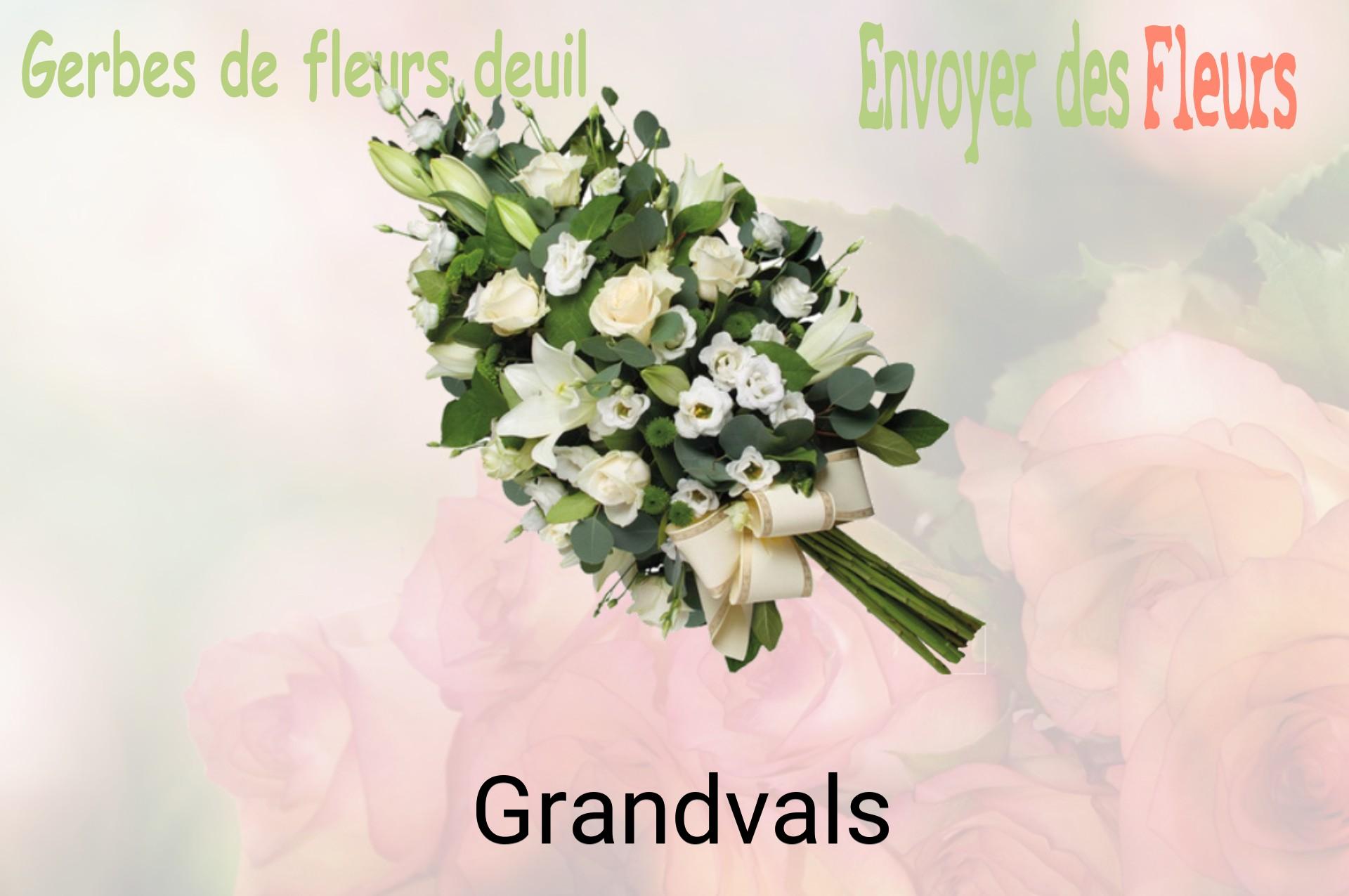 Gerbe de fleurs de deuil livrée à Grandvals
